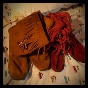 Moccasin boots 2 pair